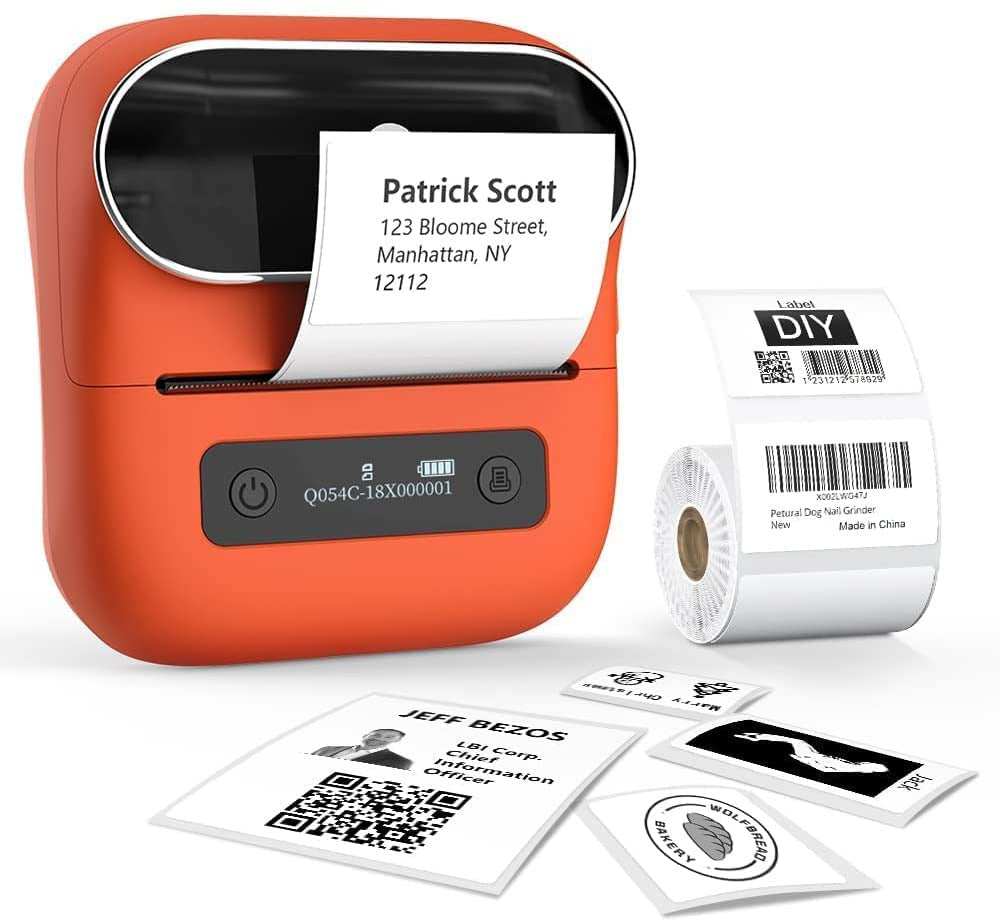 Mini Bluetooth Thermal Barcode Sticker Small Label Printer Household